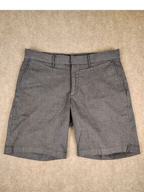 Men's Nordstrom Coolmax Chino Shorts 2-Way Stretch Grey Size W34 Slim Fit